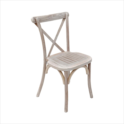 Holzstuhl weiss _Crossback__schraeg